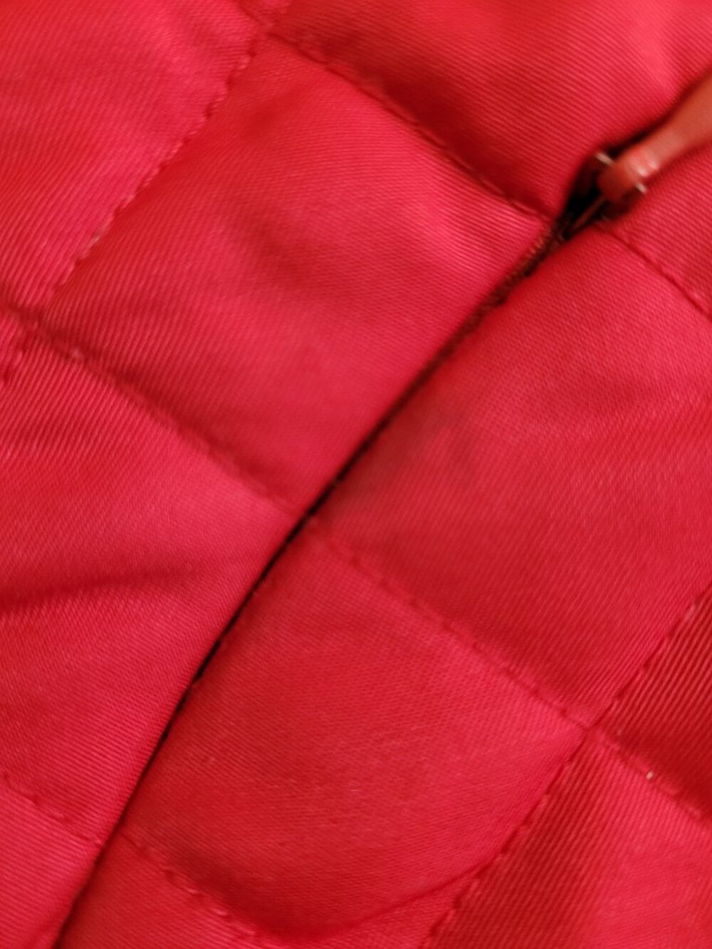 J McLaughlin Red Diamond Quilted Vest Corduroy Collar Plaid Lining Small Preppy - Picture 10 of 10